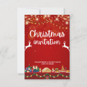 フェスティバルとスタイリッシュパーティの招待状 招待状 (裏面)