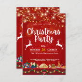 フェスティバルとスタイリッシュパーティの招待状 招待状 (正面/裏面)