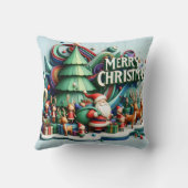 フェスティバルとトナカイの冬のワンダーランド クッション (裏面)