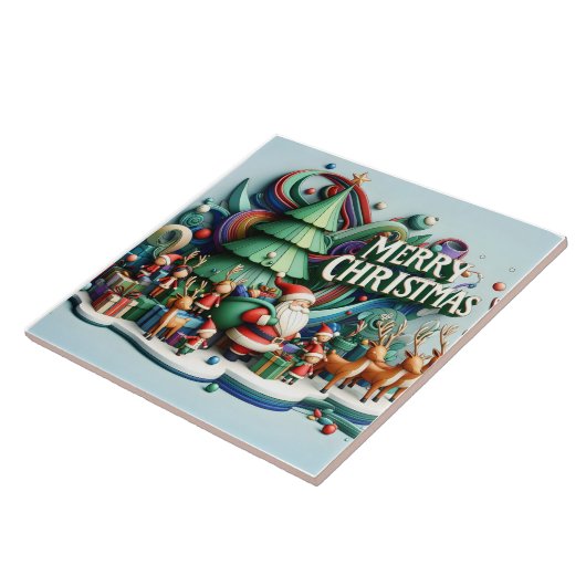 フェスティバルとトナカイの冬のワンダーランド タイル (側面)