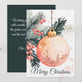 フェスティバルとフェスティバルのクリスマスグリーティングカード シーズンカード (正面/裏面)