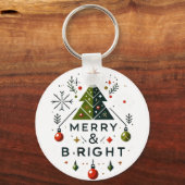 フェスティバルとメリーブライトクリスマスツリーデザイン キーホルダー (裏面)