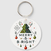 フェスティバルとメリーブライトクリスマスツリーデザイン キーホルダー (裏面)