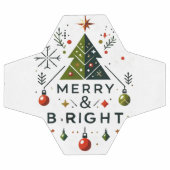 フェスティバルとメリーブライトクリスマスツリーデザイン サッカーボール (フラット)