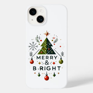 フェスティバルとメリーブライトクリスマスツリーデザイン Case-Mate iPhone 14ケース