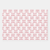 フェスティバルと可愛いメリークリスマススクリプトホリデー ラッピングペーパーシート (正面2)