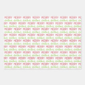 フェスティバルと可愛いメリークリスマススクリプトホリデー ラッピングペーパーシート (正面)