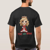 フェスティバルと明るい可愛い少女 Tシャツ (裏面)