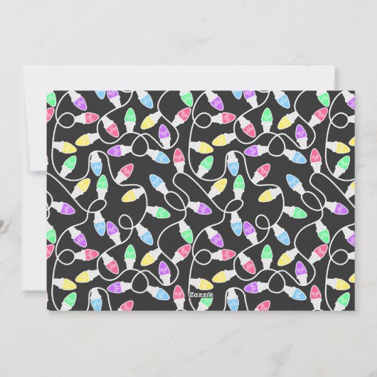 フェスティバルと明メリーるい写真の独身のクリスマス シーズンカード (裏面)