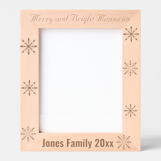 フェスティバルと明メリーるい思い出のパーソナライズ レーザー彫刻フレーム (正面)