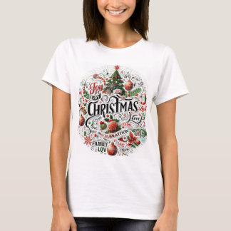 フェスティバルと素晴らしい/クリスマストレンディーTシャツ Tシャツ