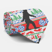 フェスティバルによって行くSquatchinの醜いクリスマスのセーターのニット ネクタイ (ロール)