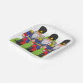 フェスティバルのくるみ割り兵士とキャンディカン ペーパープレート (傾斜あり)