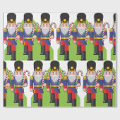 フェスティバルのくるみ割り兵士とキャンディカン ラッピングペーパー (フラット)