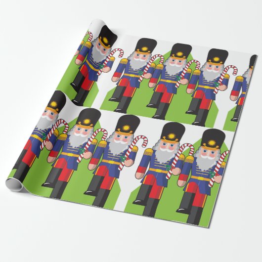フェスティバルのくるみ割り兵士とキャンディカン ラッピングペーパー (アンロールド)