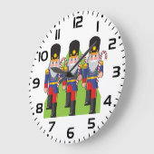 フェスティバルのくるみ割り兵士とキャンディカン ラージ壁時計 (傾斜)