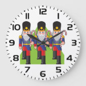 フェスティバルのくるみ割り兵士とキャンディカン ラージ壁時計 (正面)