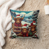 フェスティバルのぞきハイランド牛 クッション (ブランケット)