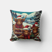 フェスティバルのぞきハイランド牛 クッション (正面)