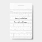 フェスティバルのアクセスのパスのピアノキーボードのテーマ バッジ (裏面)