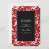 フェスティバルのエレガント葉ヴィンテージデコフレーム写真 シーズンカード (裏面)