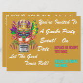 フェスティバルのオクラの女王の意見は暗示します 招待状 (正面/裏面)