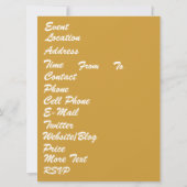 フェスティバルのオクラの女王の意見は暗示します 招待状 (裏面)