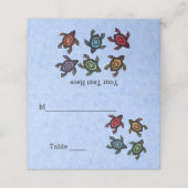 フェスティバルのカメの明るい色の貝殻 プレイスカード (外部開封)