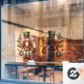 フェスティバルのクリスマスくるみクラッカー ウィンドウサイン (カフェ窓)