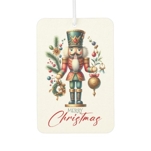 フェスティバルのクリスマスくるみクラッカー カーエアーフレッシュナー (正面)