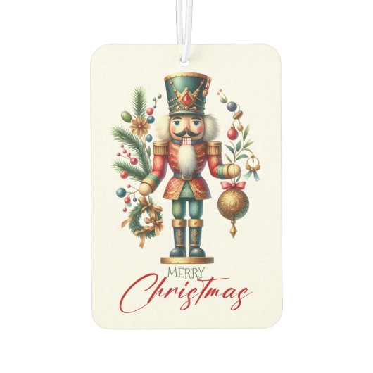 フェスティバルのクリスマスくるみクラッカー カーエアーフレッシュナー (裏面)