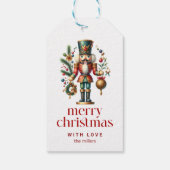 フェスティバルのクリスマスくるみクラッカー ギフトタグ (裏面)