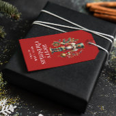 フェスティバルのクリスマスくるみクラッカー ギフトタグ