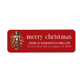 フェスティバルのクリスマスくるみクラッカー ラベル (正面)