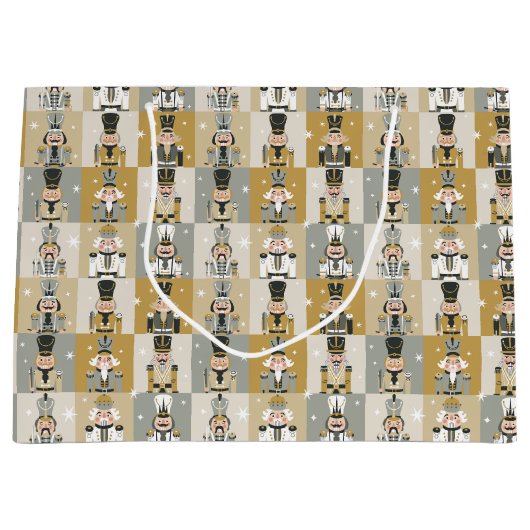 フェスティバルのクリスマスくるみクラッカー ラージペーパーバッグ (正面)