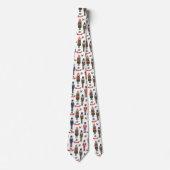 フェスティバルのクリスマスくるみ割りタイル模様 ネクタイ (正面)