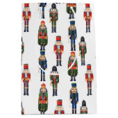 フェスティバルのクリスマスくるみ割りタイル ミディアムペーパーバッグ (正面)