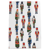 フェスティバルのクリスマスくるみ割りタイル ミディアムペーパーバッグ (裏面)