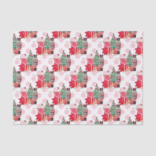フェスティバルのクリスマスくるみ割り模様タイル 薄葉紙 (正面)