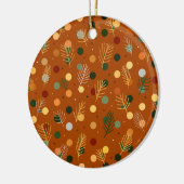 フェスティバルのクリスマスと新年のパターン セラミックオーナメント (左)