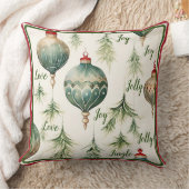 フェスティバルのクリスマスの枕とボーブル&ピンツリー クッション (ブランケット)