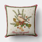 フェスティバルのクリスマスの枕とボーブル&ピンツリー クッション (裏面)