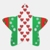 フェスティバルのクリスマスの色の休日パターン 星シール (正面)