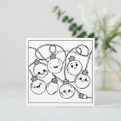 フェスティバルのクリスマスカラーリング シーズンカード (スタンド正面)