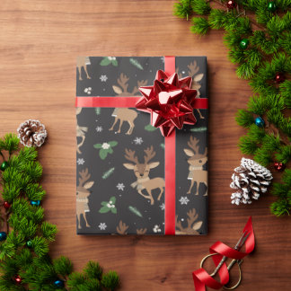 フェスティバルのクリスマスカーパターン ラッピングペーパー