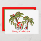 フェスティバルのクリスマスジャングル動物 シーズンカード (正面/裏面)