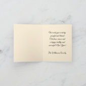 フェスティバルのクリスマスツリーの山村 シーズンカード (内部)