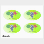 フェスティバルのクリスマスデコレーション 楕円形シール (シート)