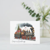 フェスティバルのクリスマストレインにメッセージを追加 シーズンポストカード (スタンド正面)