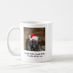 フェスティバルのクリスマスハットにゴリラBiddy コーヒーマグカップ